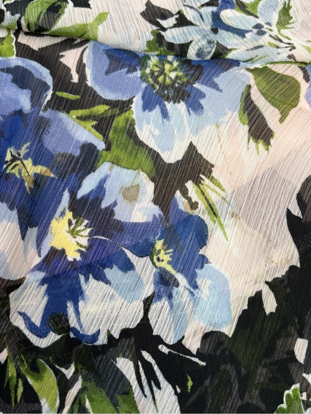 Tommy Hilfiger Women’s Size 14 Floral Print Hi-Lo Ruffle Midi Dress *Some Stains - Picture 13 of 16
